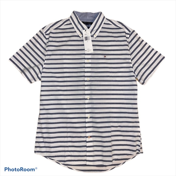 Tommy Hilfiger Other - Tommy Hilfiger White and Blue Stripe Button Down L